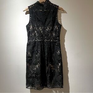 Anthropologie barashi sleeveless dress black coctail party size 6, small great